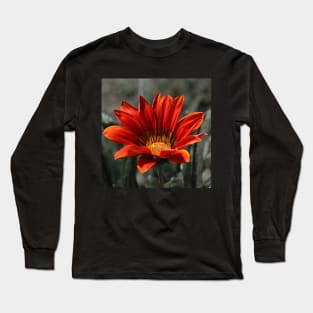 Red Gazania Flower Long Sleeve T-Shirt